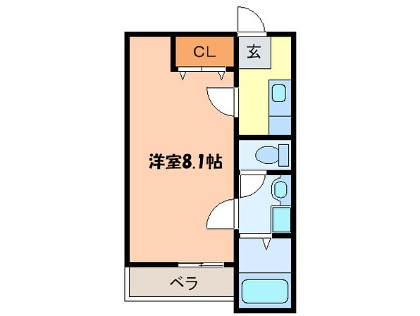 クレフラスト三吉Ⅱの物件間取画像